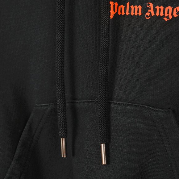 Palm Angels Summer 2019 Black Cropped Logo Print Hoodie - Picture 9 of 12